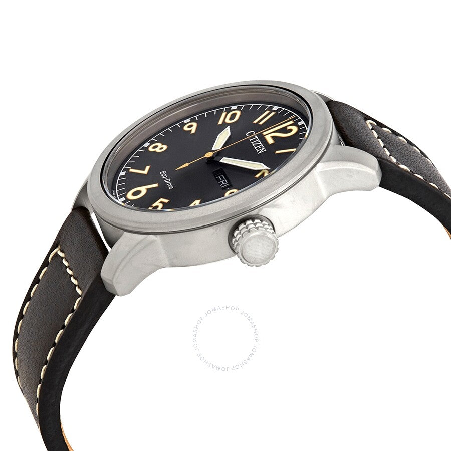 Citizen Chandler Black Dial Black Leather Men's Watch BM8471-01E
