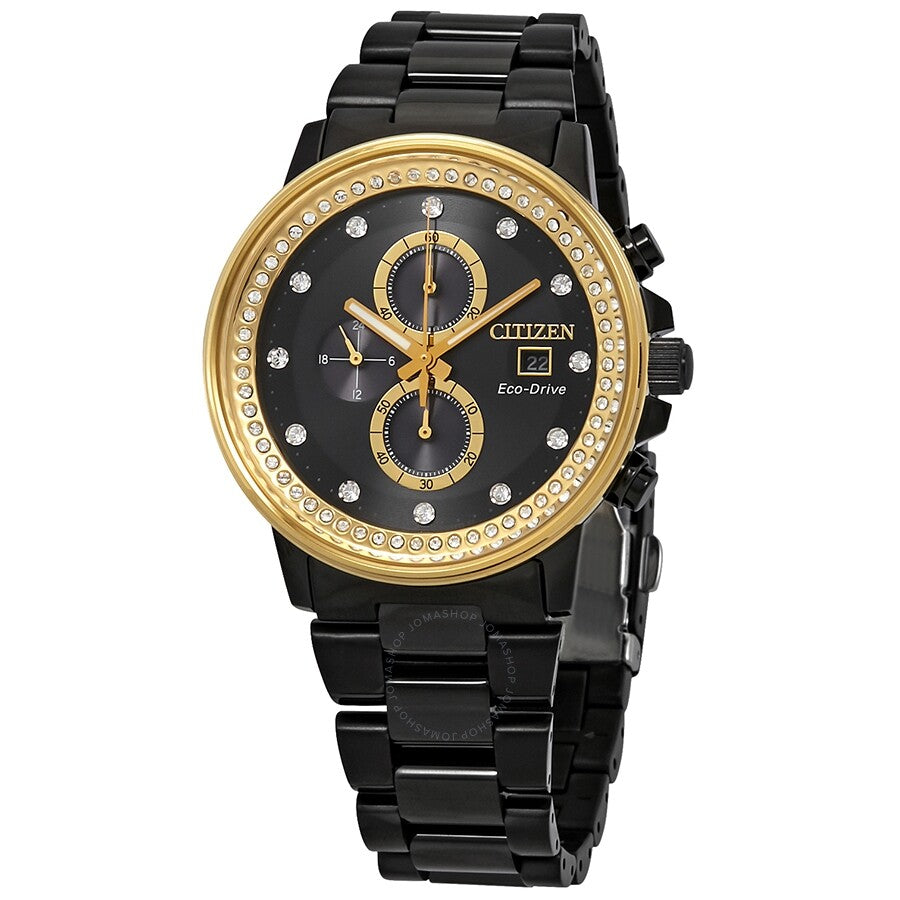 Citizen Chandler Chronograph Black Crystal Dial Men's Watch FB3008-57E