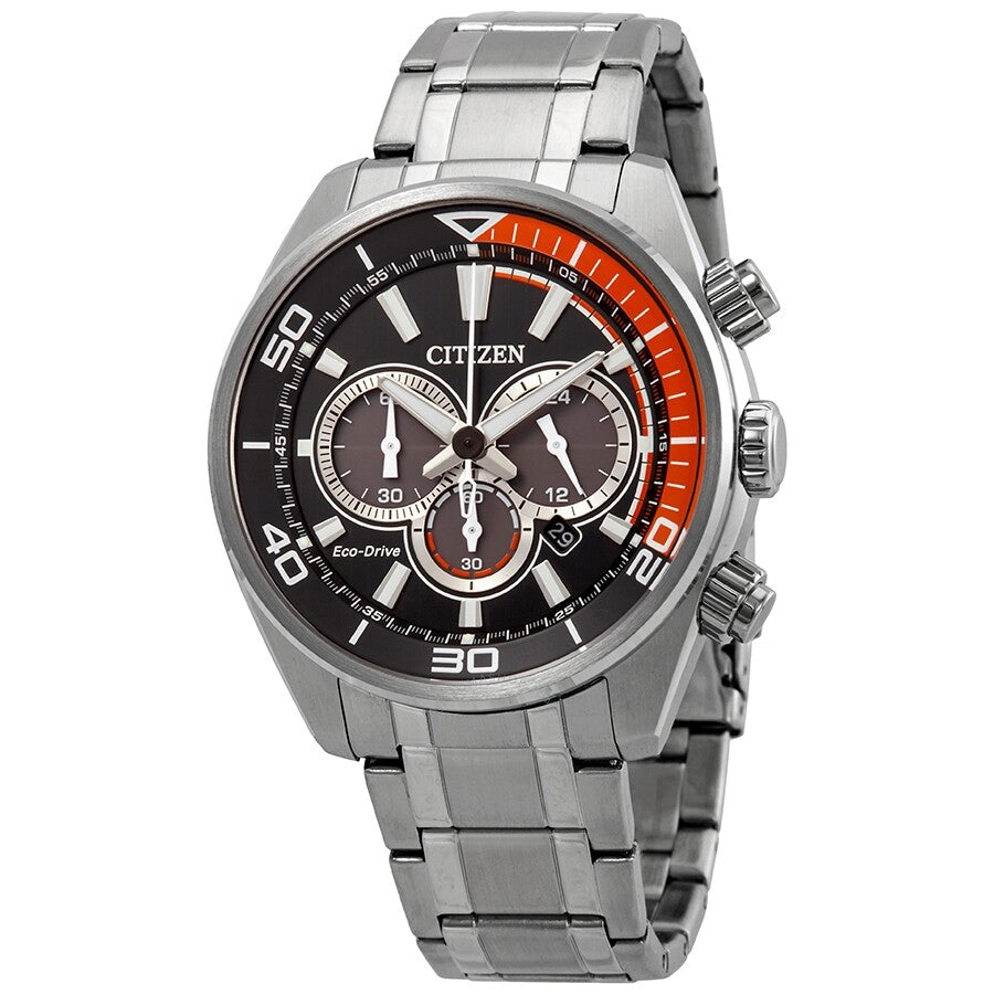 Citizen Chandler Eco-Drive Chronograph Black Dial Men's Watch CA4330-57E - The Watches Men & Co