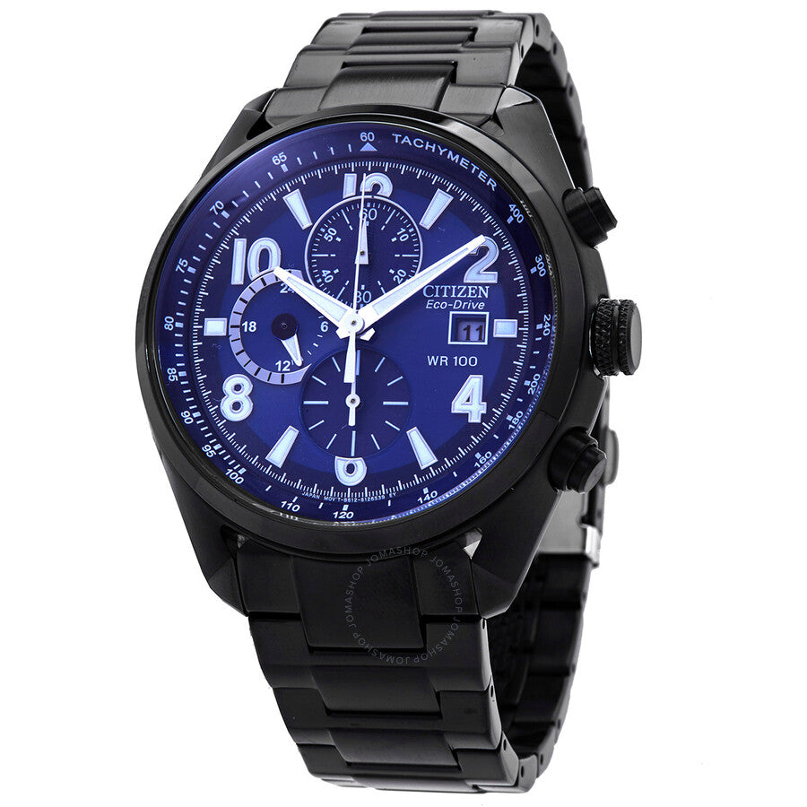 Citizen Chandler Eco-Drive Chronograph Blue Dial Men's Watch CA0365-54L - The Watches Men & Co