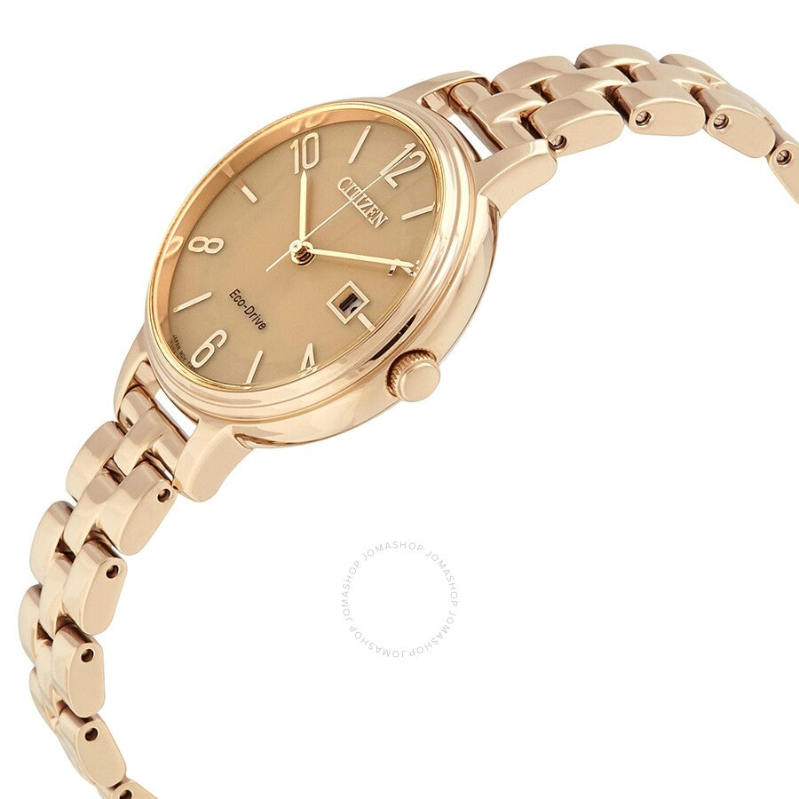 Citizen Chandler Eco-Drive Light Brown Dial Ladies Watch EW2443-55X