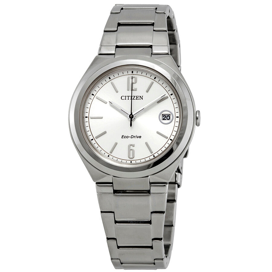 Citizen Chandler Eco-Drive Silver Dial Ladies Watch FE6021-88A
