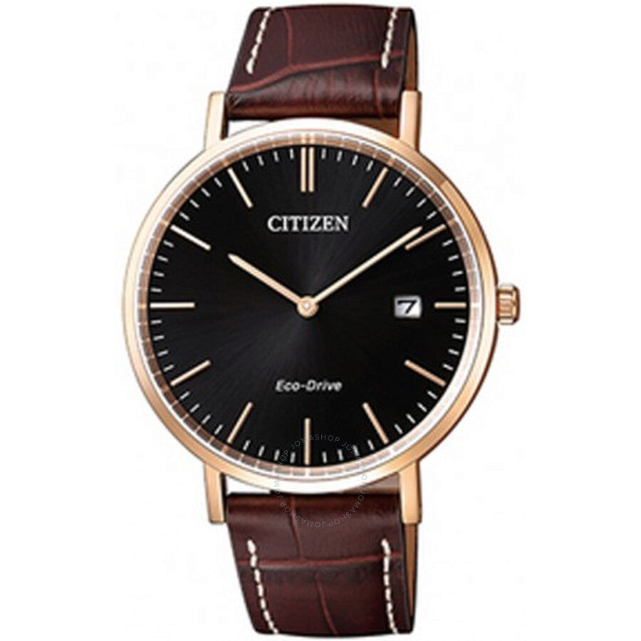 Citizen Chronograph Black Dial Brown Leather Men's Watch AU1083-13H - The Watches Men & Co