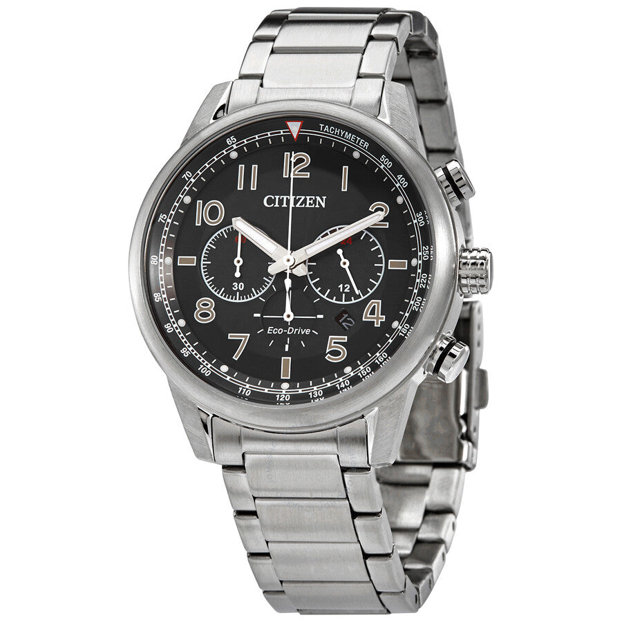 Citizen Chronograph Black Dial Stainless Steel Men's Watch CA4420-81E - The Watches Men & Co