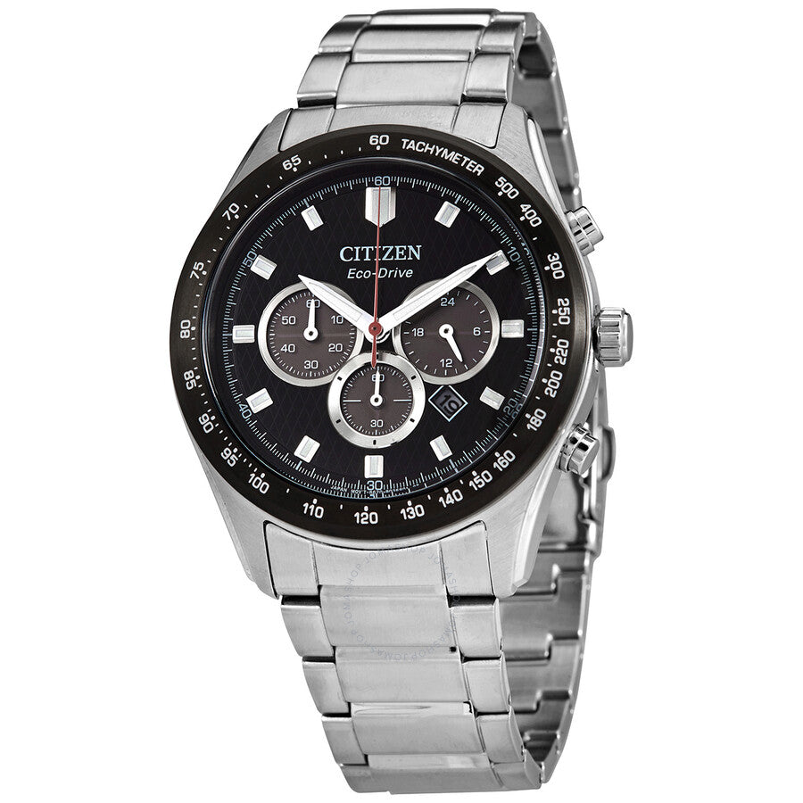 Citizen Chronograph Black Dial Stainless Steel Men's Watch CA4454-89E - The Watches Men & Co