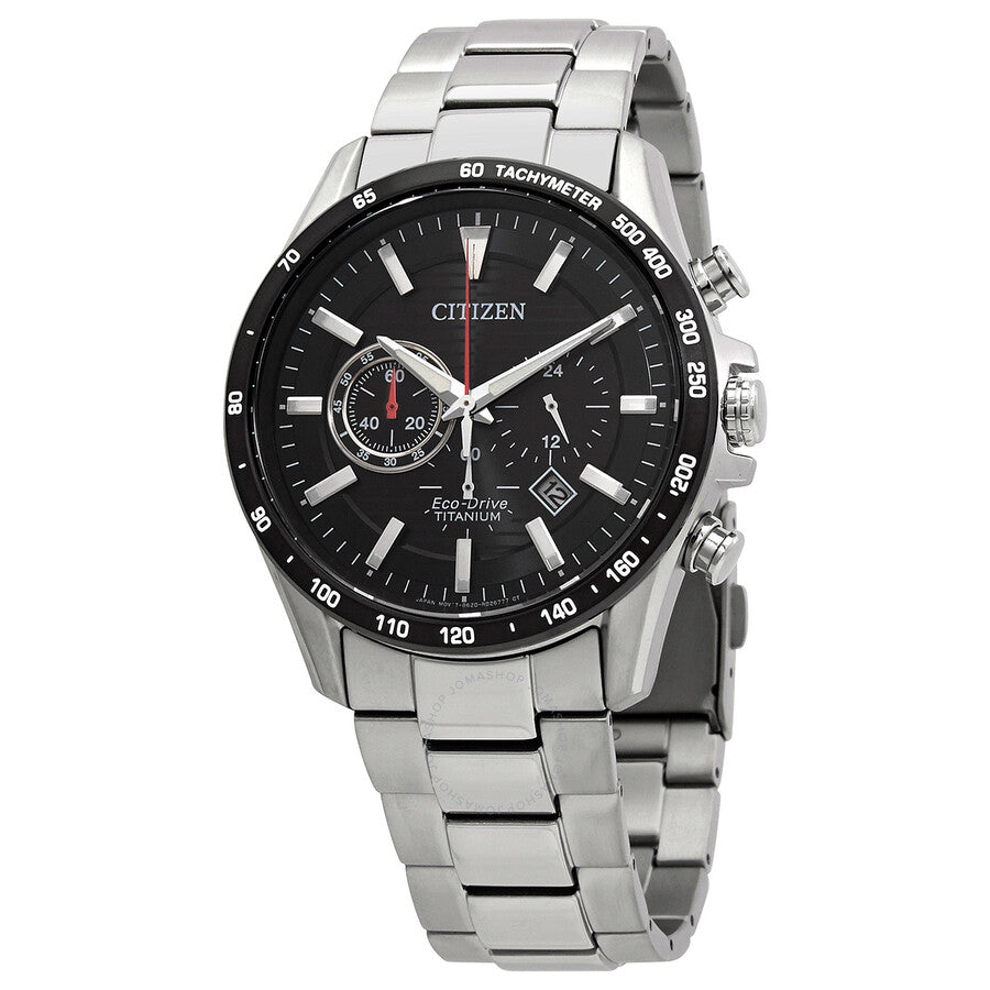 Citizen Chronograph Black Dial Titanium Men's Watch CA4444-82E - The Watches Men & Co