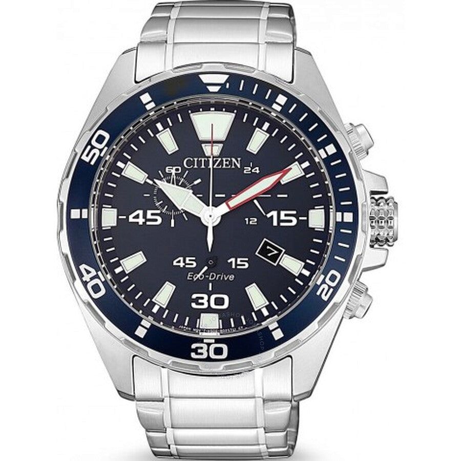 Citizen Chronograph Blue Dial Men's Watch AT2431-87L - The Watches Men & Co