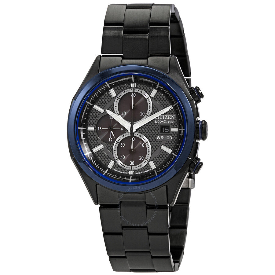 Citizen Chronograph Eco-Drive Black Dial Men's Watch CA0438-52E - The Watches Men & Co