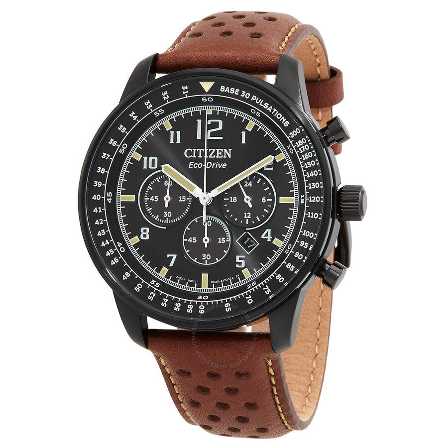 Citizen Chronograph Eco-Drive Black Dial Men's Watch CA4505-12E - The Watches Men & Co