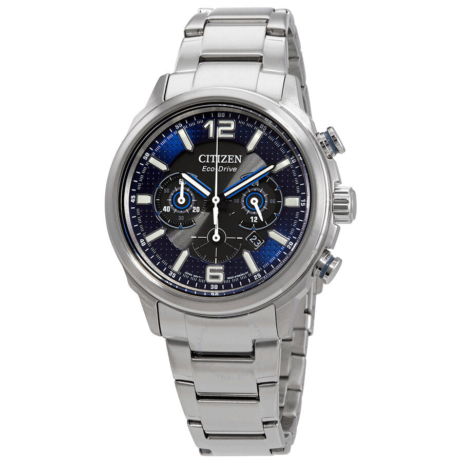 Citizen Chronograph Eco-Drive Blue Dial Men's Watch CA4381-81E - The Watches Men & Co