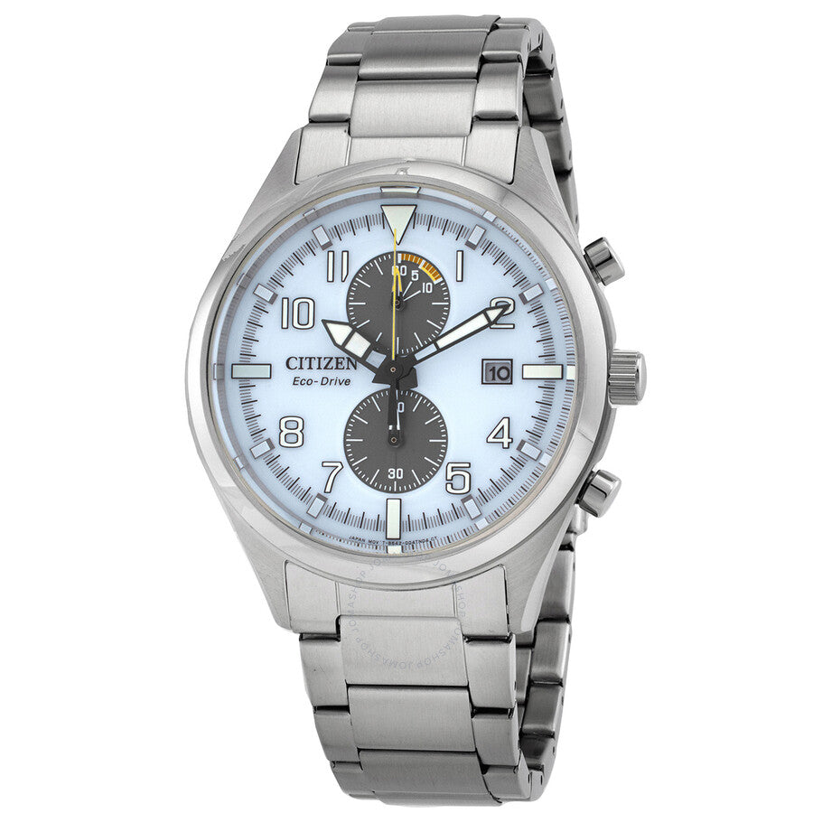 Citizen Chronograph Eco-Drive White Dial Men's Watch CA7028-81A - The Watches Men & Co