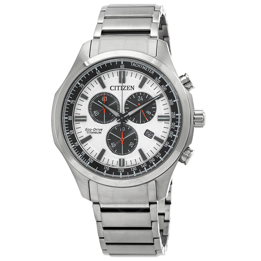 Citizen Chronograph GMT Eco-Drive White Dial Men's Watch AT2530-85A - The Watches Men & Co