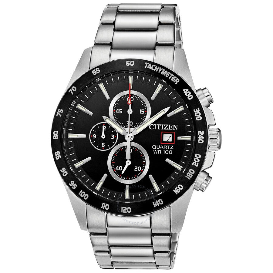 Citizen Chronograph Quartz Black Dial Men's Watch AN3648-52E - The Watches Men & Co