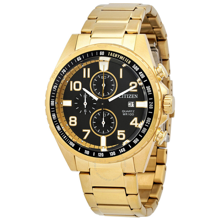 Citizen Chronograph Quartz Black Dial Men's Watch AN3652-55E - The Watches Men & Co