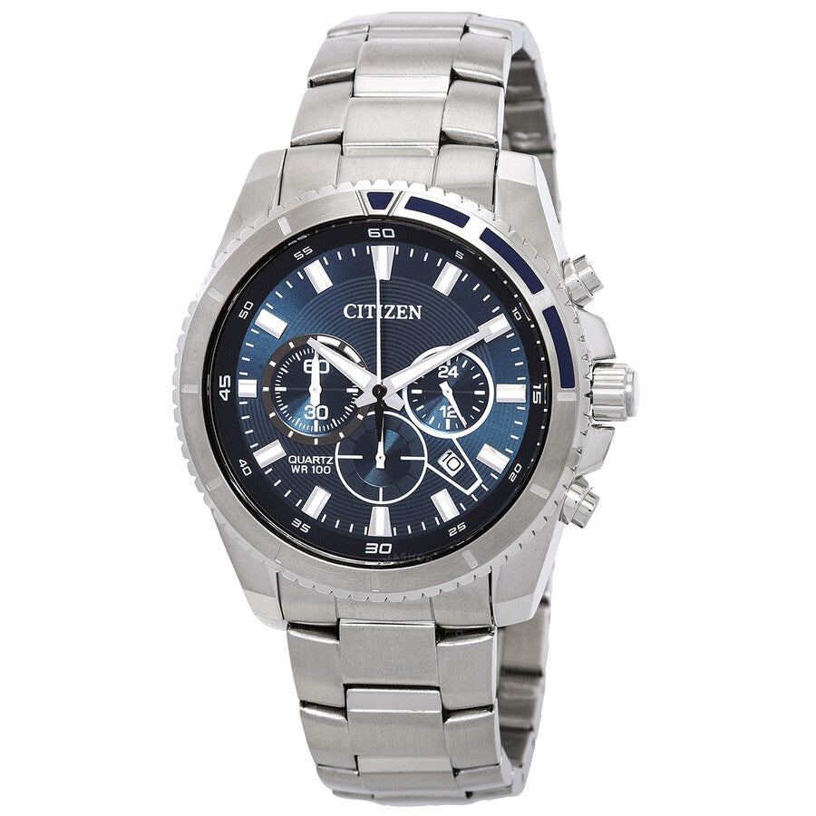 Citizen Chronograph Quartz Blue Dial Men's Watch AN8201-57L - The Watches Men & Co