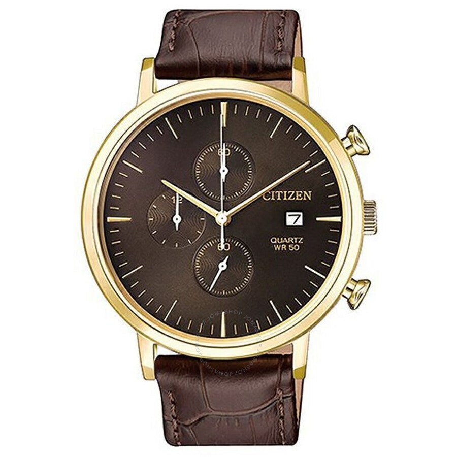 Citizen Chronograph Quartz Brown Dial Men's Watch AN3612-09X - The Watches Men & Co