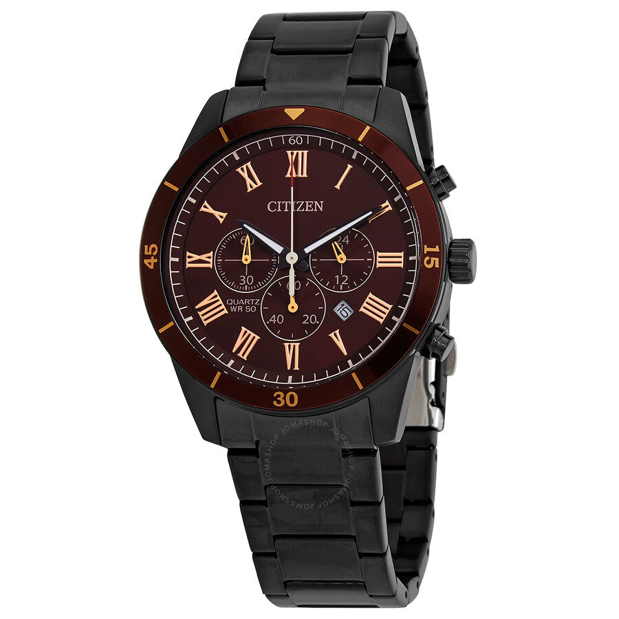 Citizen Chronograph Quartz Burgundy Dial Men's Watch AN8167-53X - The Watches Men & Co