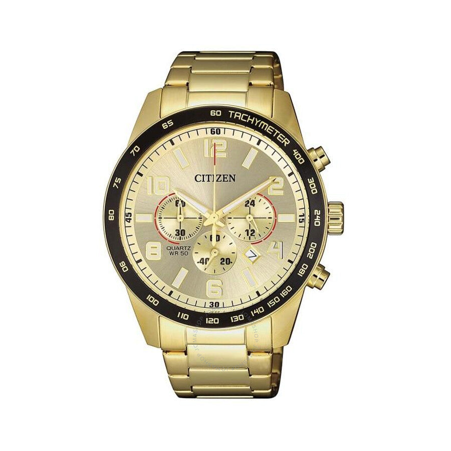 Citizen Chronograph Quartz Gold Dial Men's Watch AN8163-54P - The Watches Men & Co