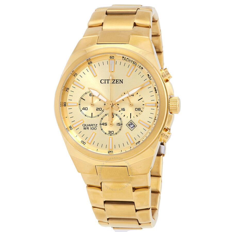 Citizen Chronograph Quartz Gold Dial Men's Watch AN8172-53P - The Watches Men & Co