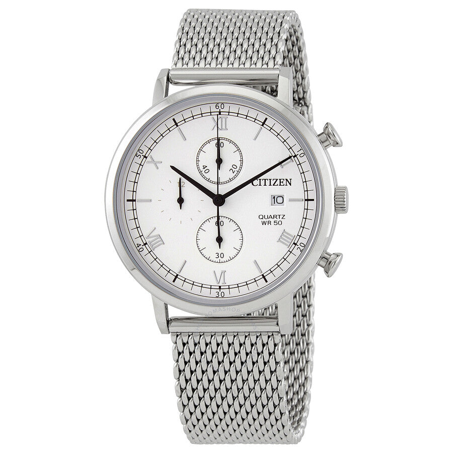 Citizen Chronograph Quartz White Dial Men's Watch AN3610-80A - The Watches Men & Co