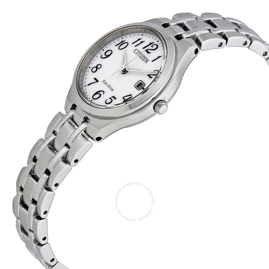 Citizen Corso Eco-Drive White Dial Stainless Steel Ladies Watch EW2480-59A
