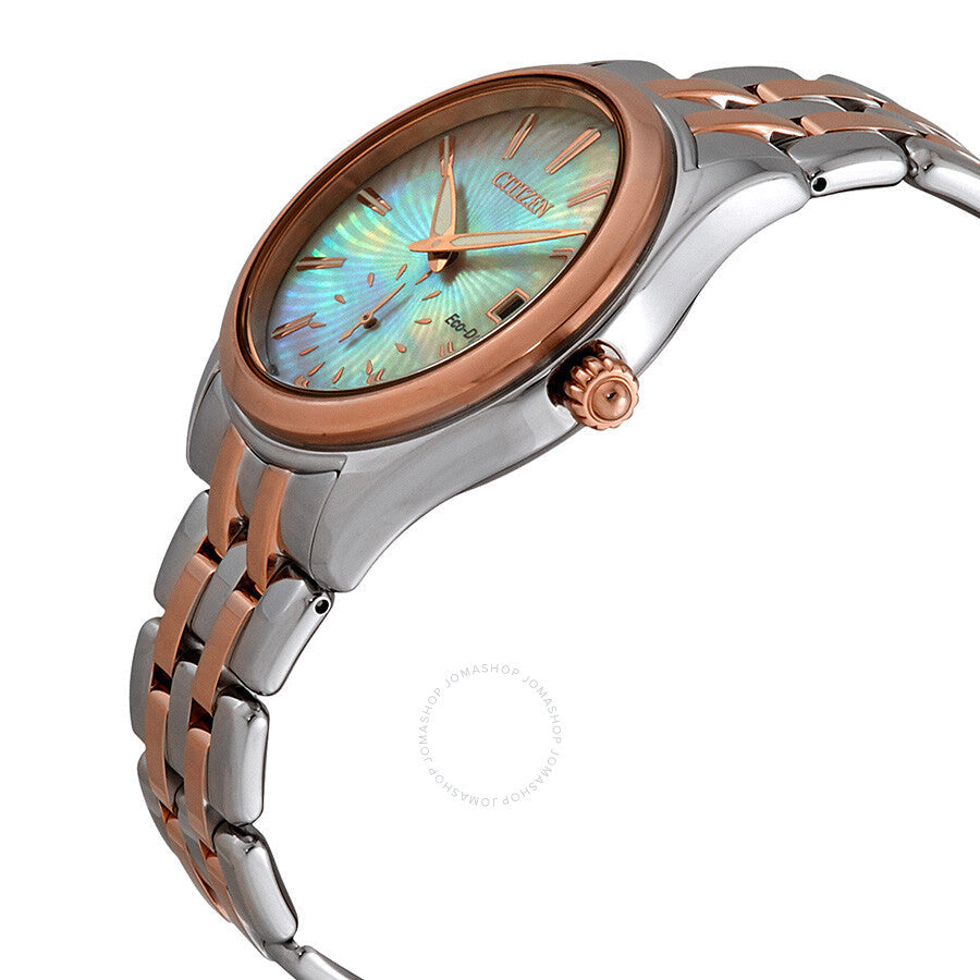 Reloj Citizen Corso EV1036-51Y para mujer con esfera de nácar y champán claro en dos tonos