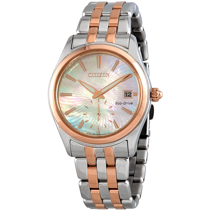 Reloj Citizen Corso EV1036-51Y para mujer con esfera de nácar y champán claro en dos tonos