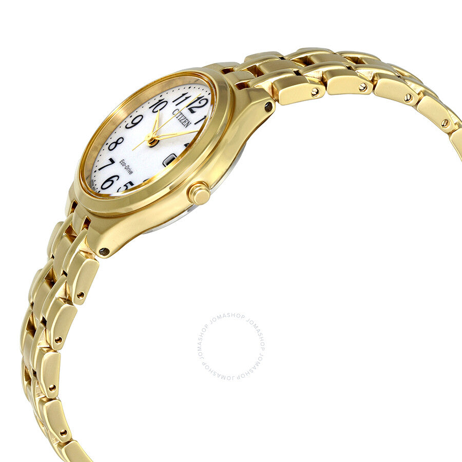 Citizen Corso White Dial Yellow Gold-tone Ladies Watch EW2482-53A