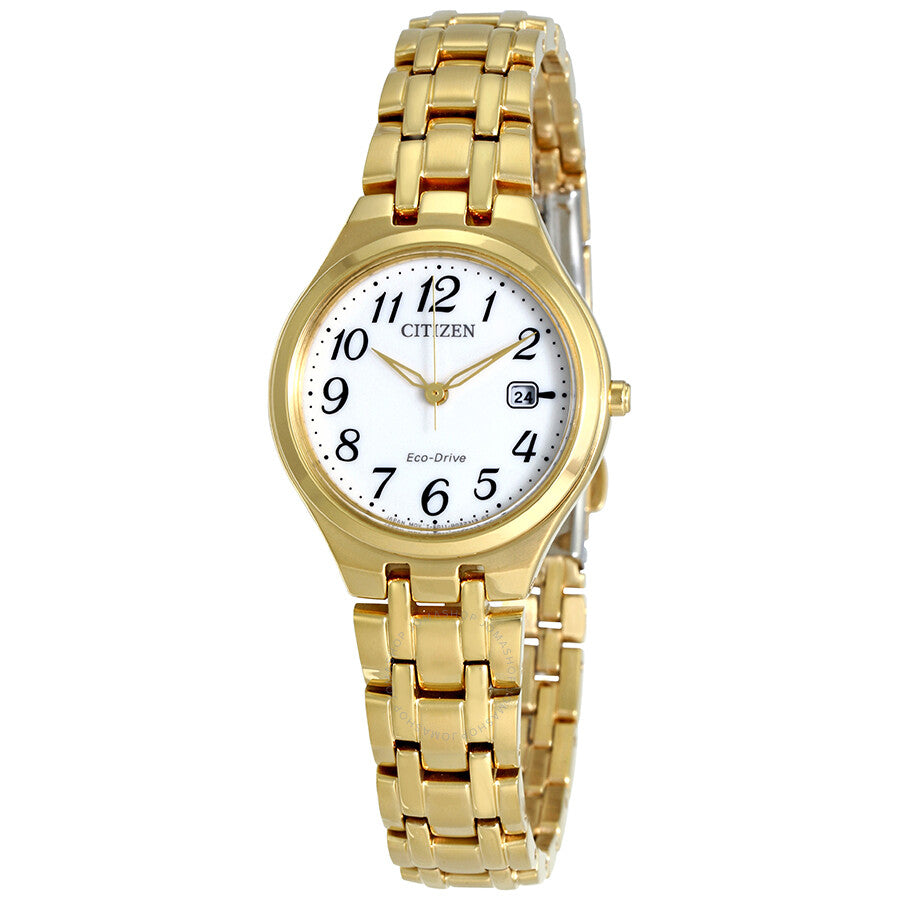 Citizen Corso White Dial Yellow Gold-tone Ladies Watch EW2482-53A