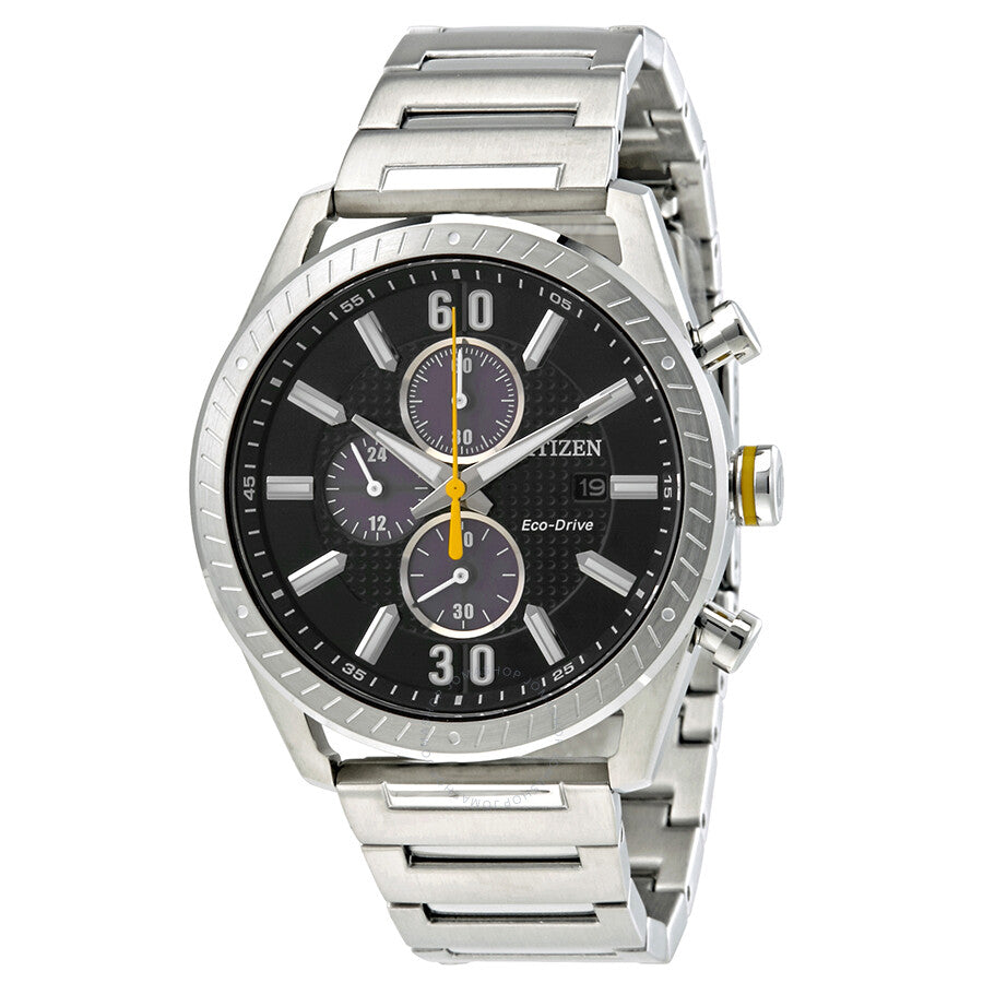 Citizen CTO Black Dial Men's Chronograph Eco-Drive Watch CA0660-54E