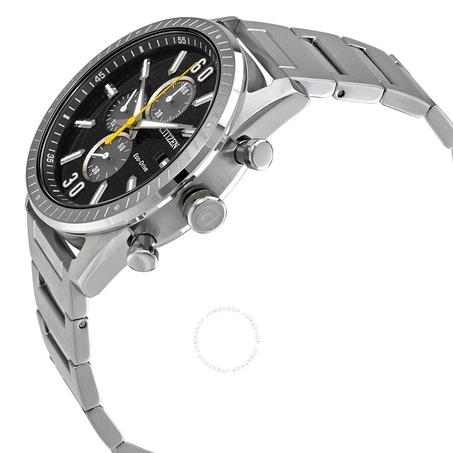 Citizen CTO Black Dial Men's Chronograph Eco-Drive Watch CA0660-54E
