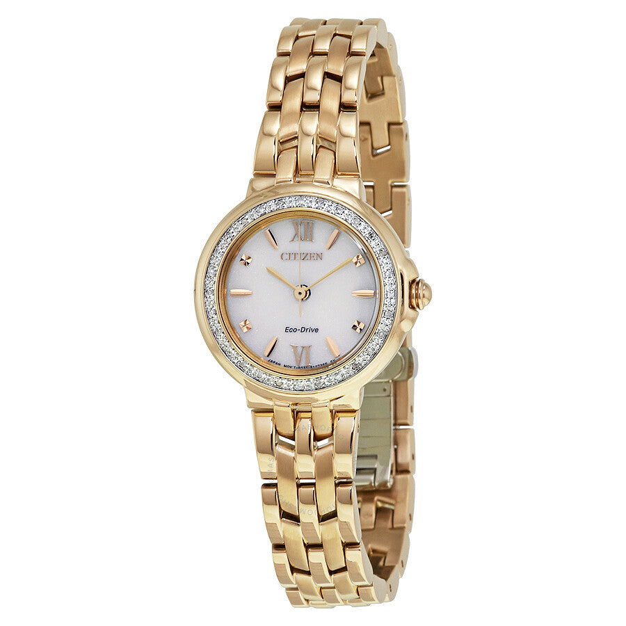 Citizen Diamond White Dial Ladies Watch EM0443-59A - The Watches Men & Co