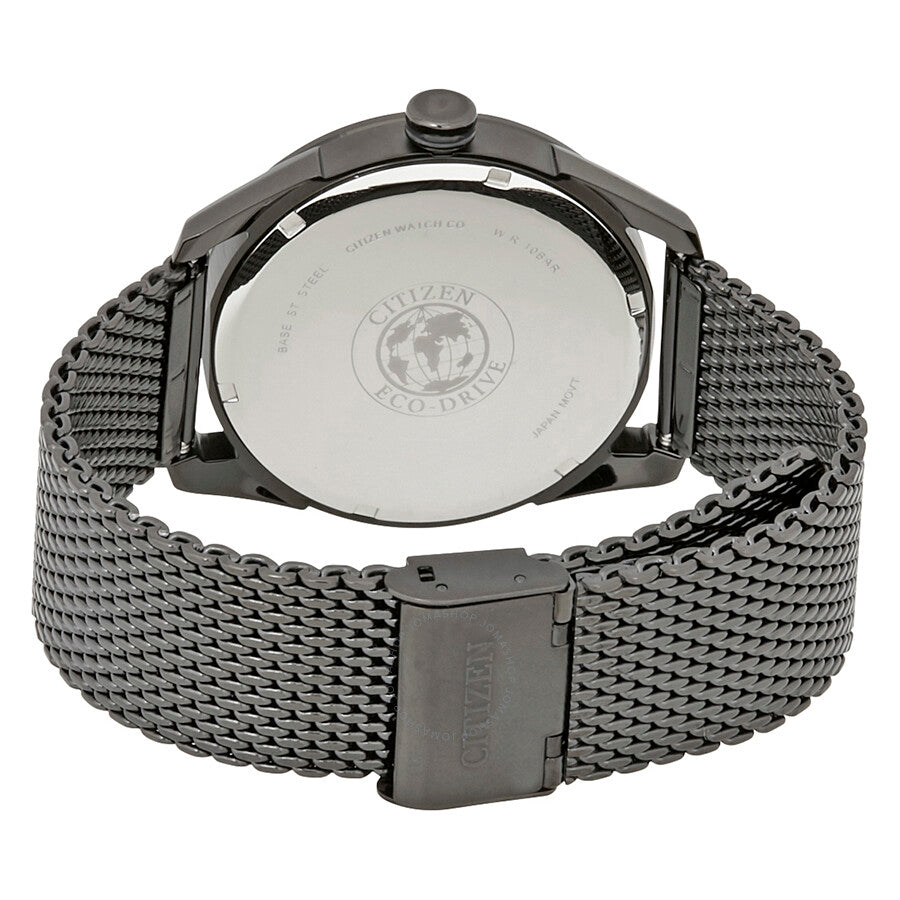 Reloj Citizen Drive para hombre BM6988-57E, esfera negra, malla ionizada negra