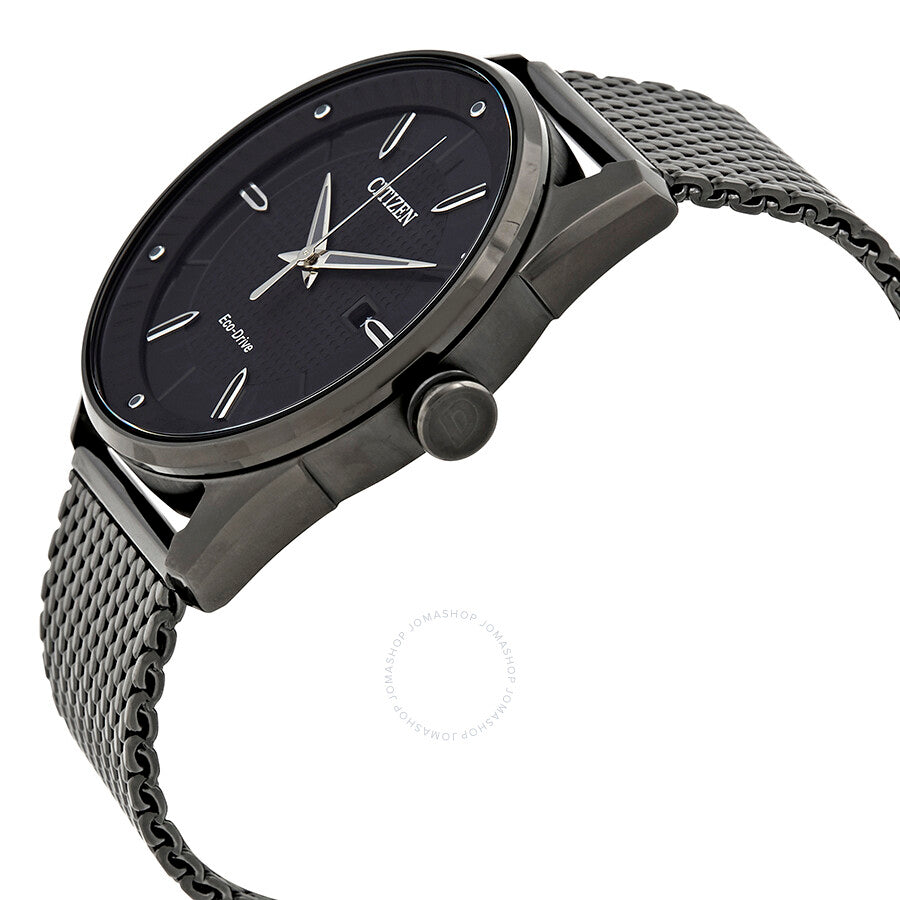 Reloj Citizen Drive para hombre BM6988-57E, esfera negra, malla ionizada negra