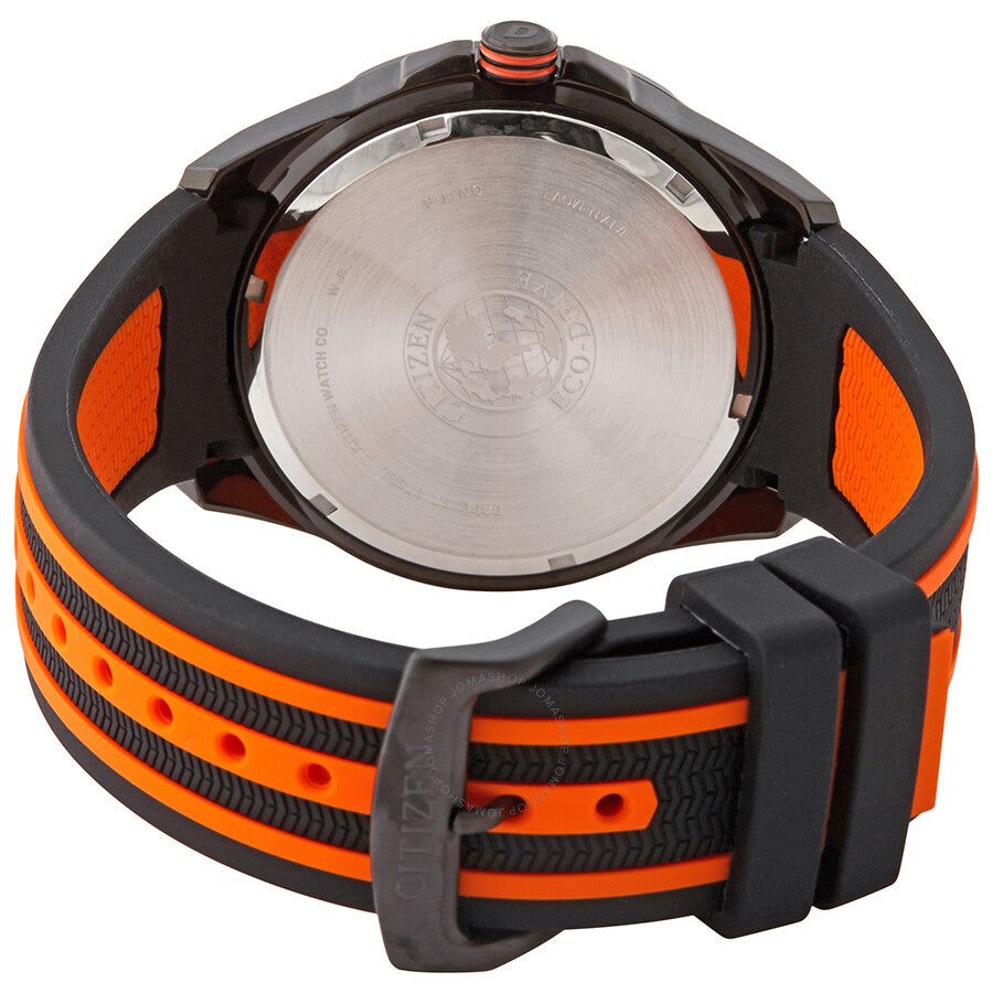 Citizen Drive Quartz Black Dial Black Rubber Men's Watch AW1608-01E