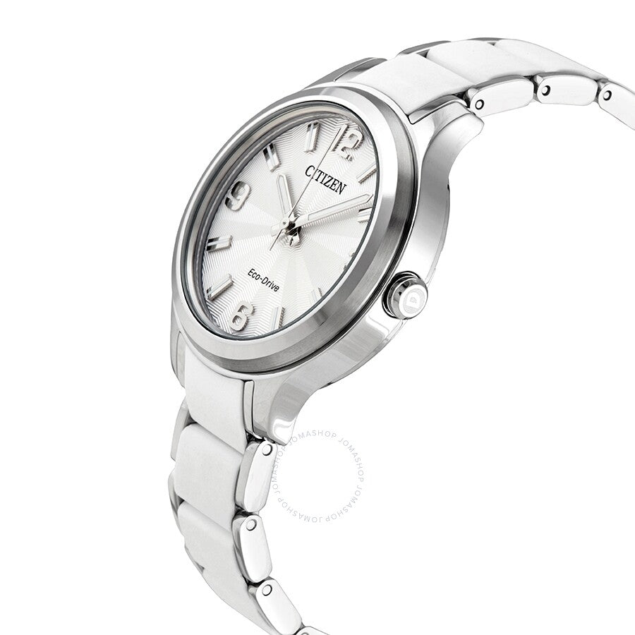 Citizen Drive Reloj de mujer con esfera plateada FE7070-52A