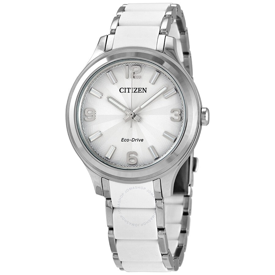 Citizen Drive Reloj de mujer con esfera plateada FE7070-52A