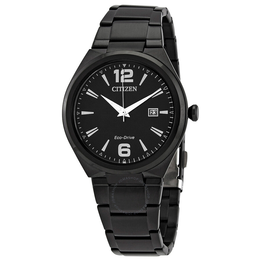 Citizen Eco-Drive Black Dial Black-plated Men's Watch AW1375-58E - The Watches Men & Co
