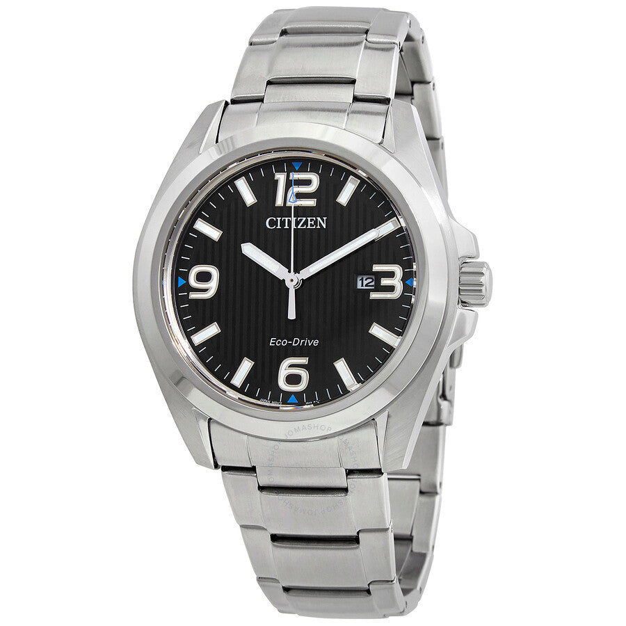 Citizen Eco-Drive Black Dial Stainless Steel Men's Watch AW1430-51E - The Watches Men & Co