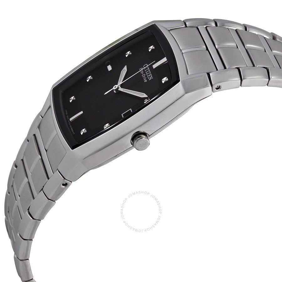 Citizen Eco Drive Black Dial Stainless Steel Men's Watch BM6550-58E