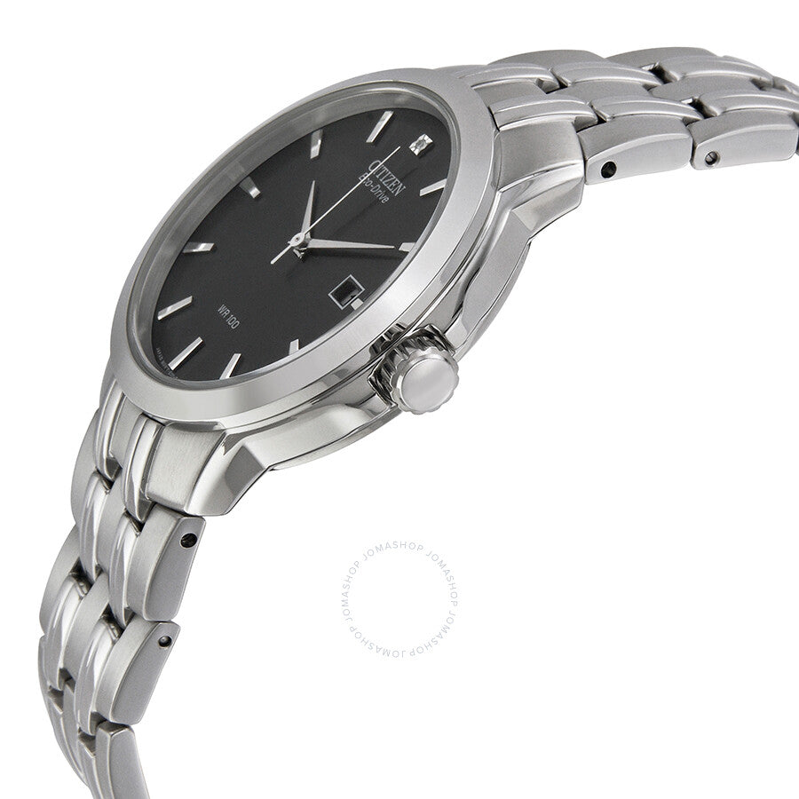 Citizen Eco-Drive Black Dial Stainless Steel Men's Watch BM7090-51E