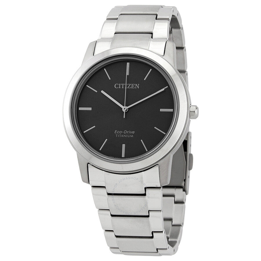 Citizen Eco-Drive Black Dial Titanium Men's Watch AW2020-82H - The Watches Men & Co