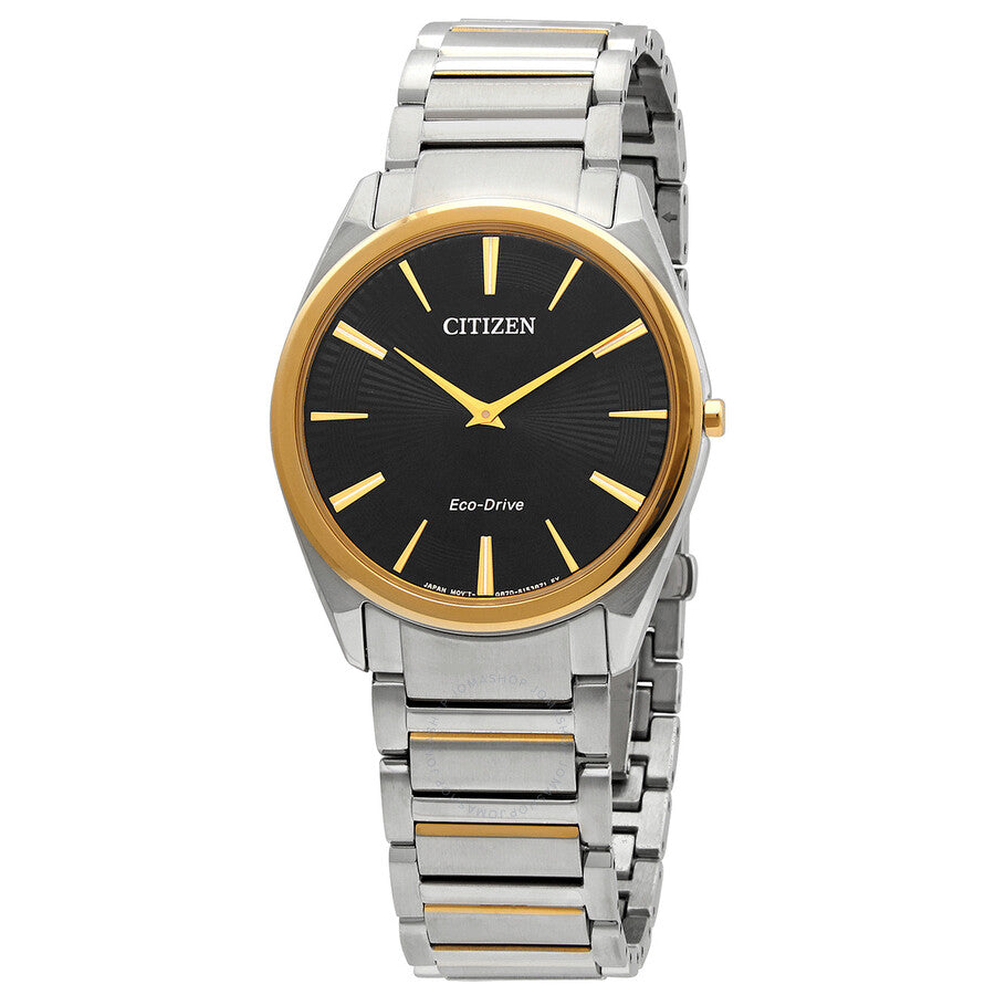 Citizen Eco-Drive Black Dial Two-tone Men's Watch AR3078-88E - The Watches Men & Co