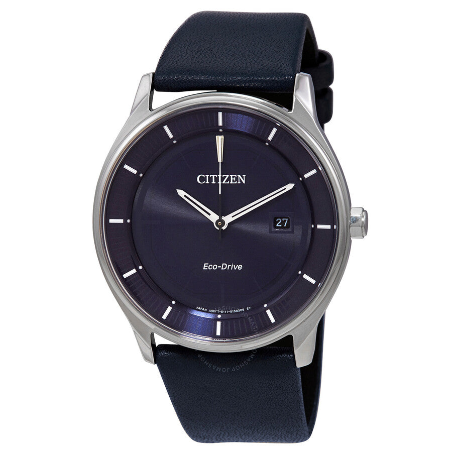 Citizen Eco-Drive Blue Dial Blue Leather Men's Watch BM7400-12L - The Watches Men & Co