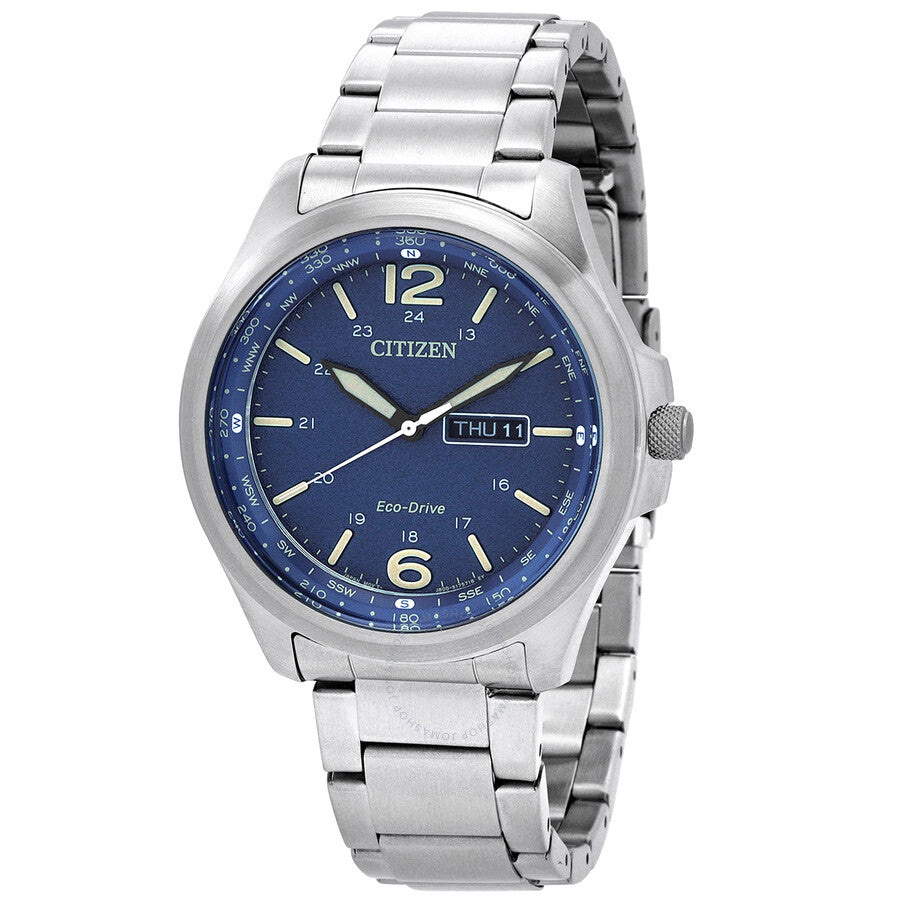Citizen Eco-Drive Blue Dial Men's Watch AW0110-82L - The Watches Men & Co