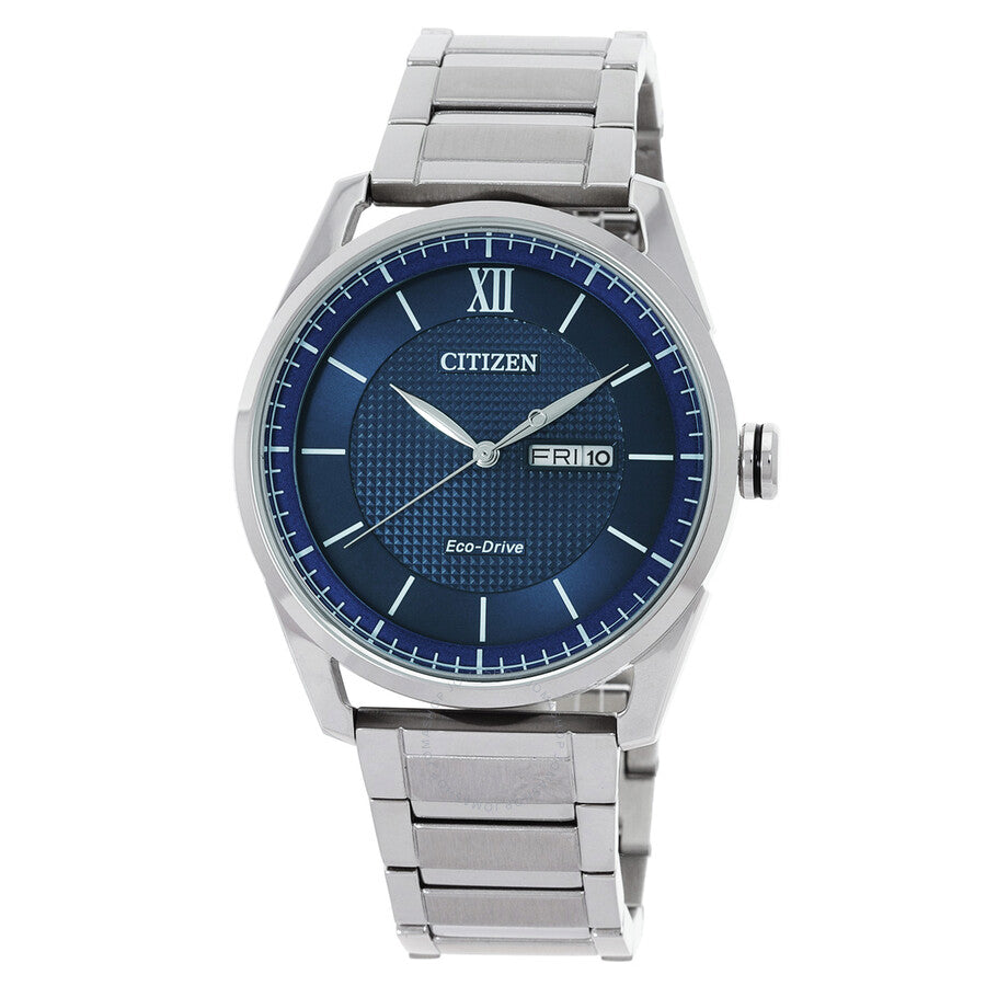 Citizen Eco-Drive Blue Dial Stainless Steel Men's Watch AW0081-89L - The Watches Men & Co