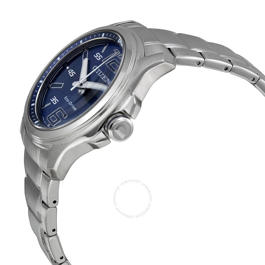 Citizen Eco Drive Reloj de hombre de acero inoxidable con esfera azul AW1350-83M