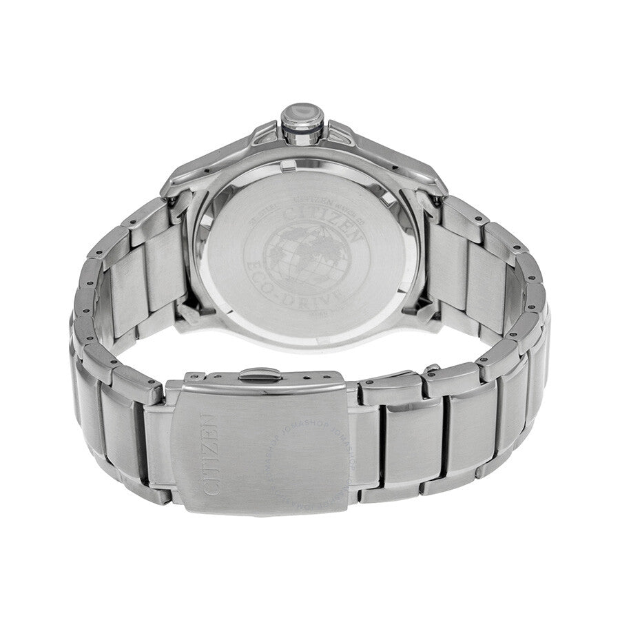 Citizen Eco Drive Reloj de hombre de acero inoxidable con esfera azul AW1350-83M