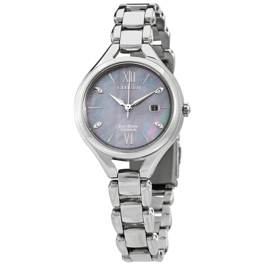 Citizen Eco-Drive Blue Mother of Pearl Dial Ladies Watch EW2560-86X - The Watches Men & Co