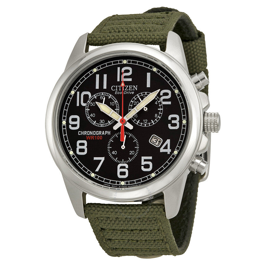 Citizen Eco-Drive Chronograph Black Dial Men's Watch AT0200-05E